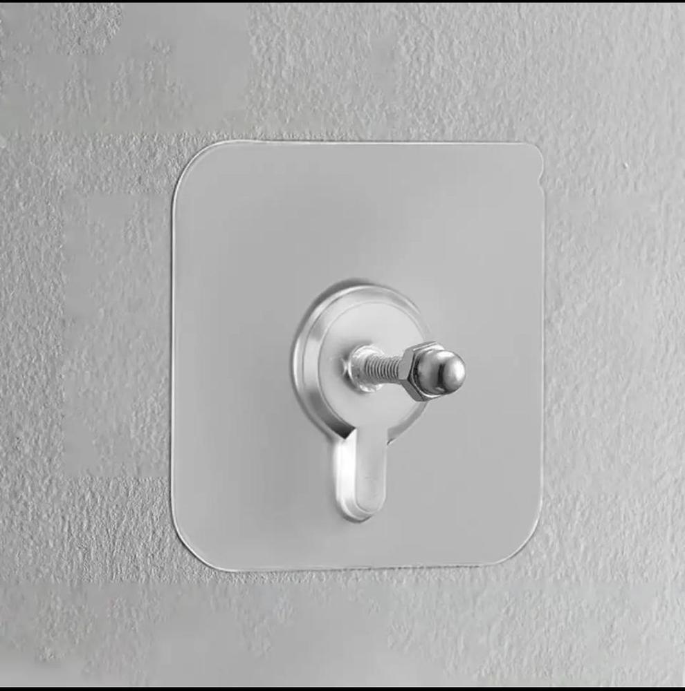 10 Pcs Magic Self-Adhesive Screw Wall Hooks – No Drill Heavy Duty Nails 🛠️✨