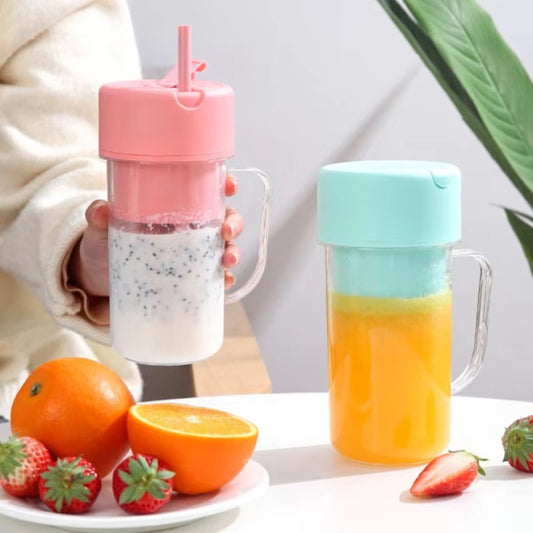 Professional Mini Juicer – Portable Blender with Built-In Straw | Travel & Home Use