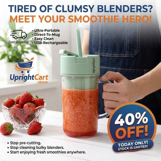 Professional Mini Juicer – Portable Blender with Built-In Straw | Travel & Home Use