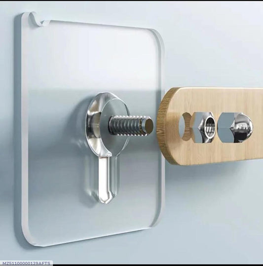 10 Pcs Magic Self-Adhesive Screw Wall Hooks – No Drill Heavy Duty Nails 🛠️✨