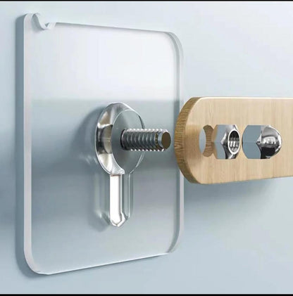 10 Pcs Magic Self-Adhesive Screw Wall Hooks – No Drill Heavy Duty Nails 🛠️✨