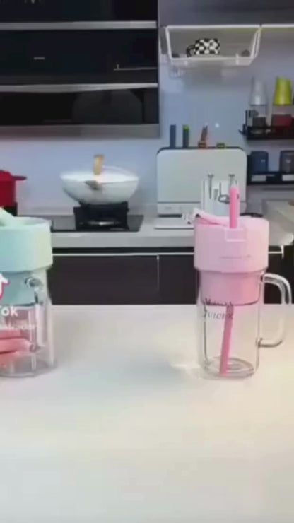 Professional Mini Juicer – Portable Blender with Built-In Straw | Travel & Home Use